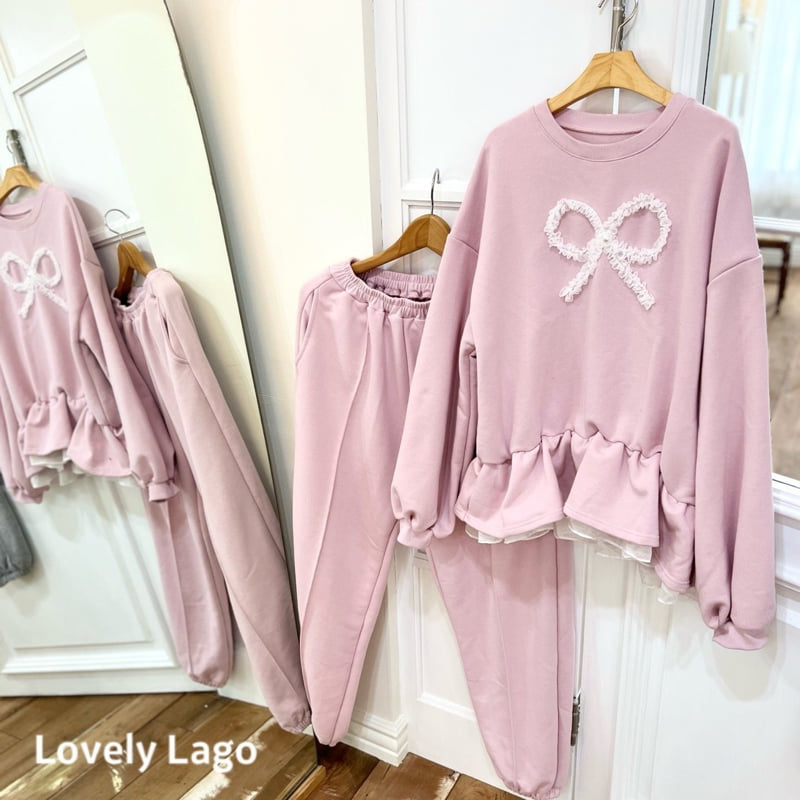 Lago - Korean Children Fashion - #childofig - Pearl Lace Layered Sweatshirt (Adult) - 12