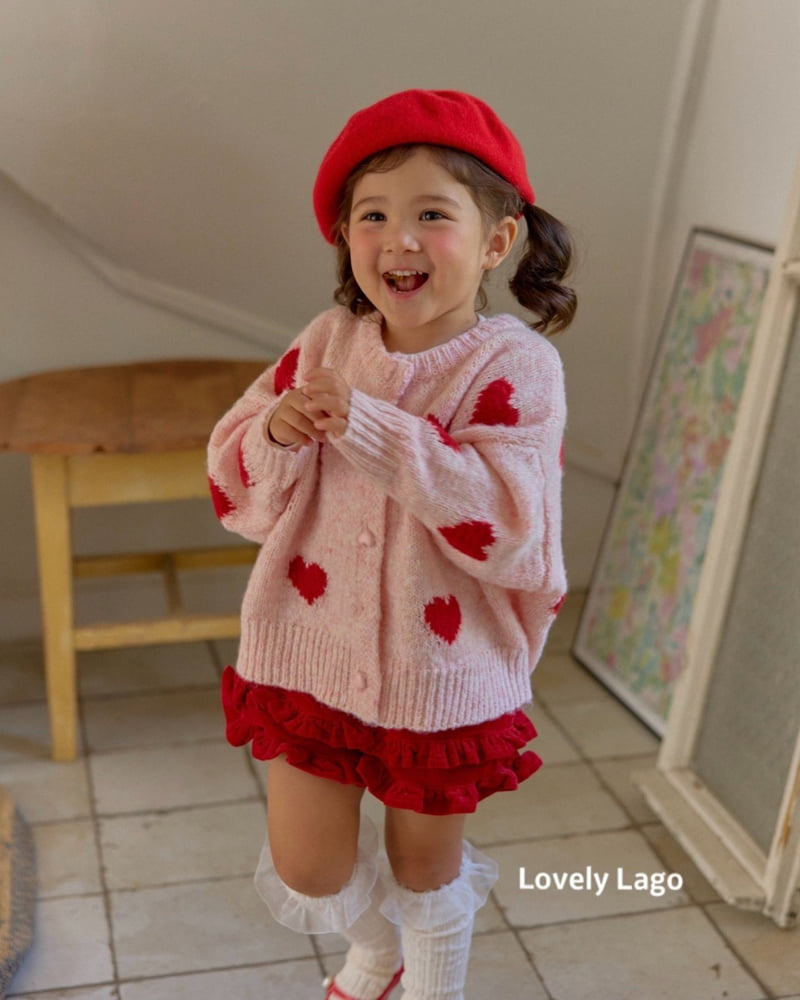 Lago - Korean Children Fashion - #childrensboutique - Heart Fuzzy Cardigan - 2