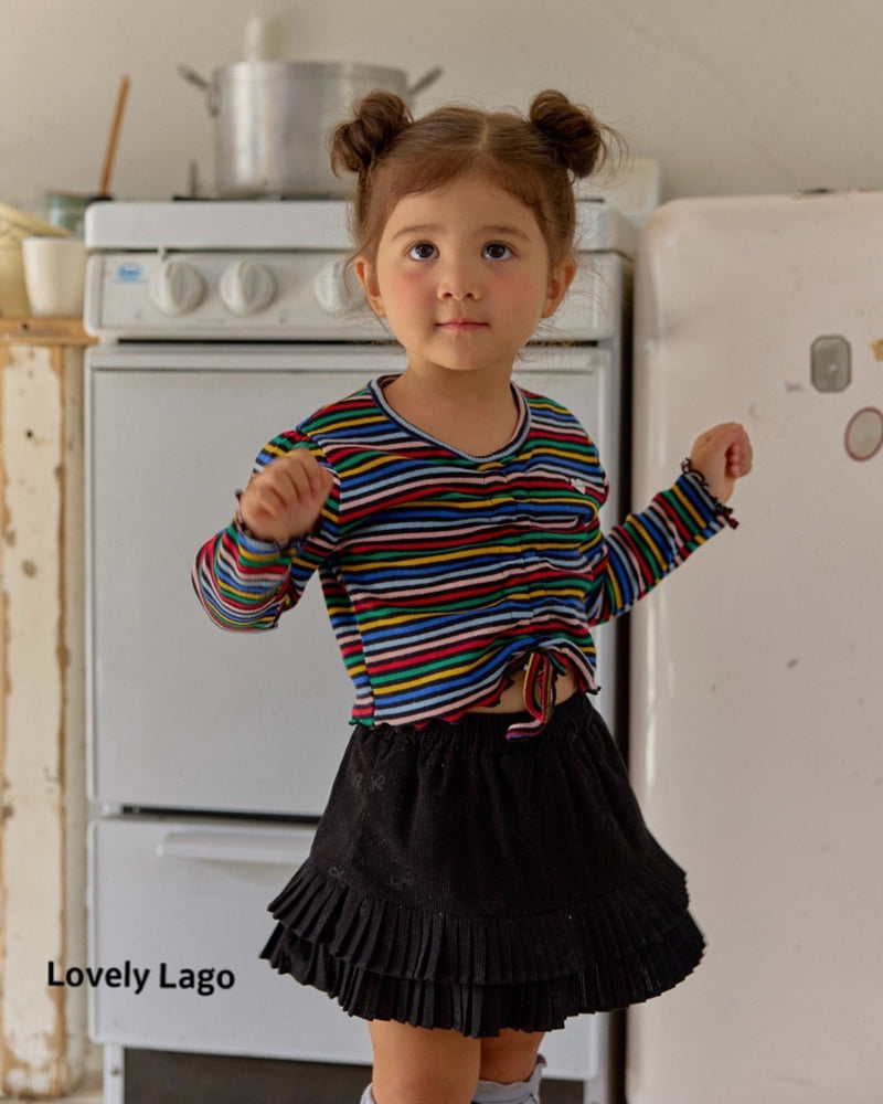 Lago - Korean Children Fashion - #childrensboutique - Rainbow Shirring Tee - 6