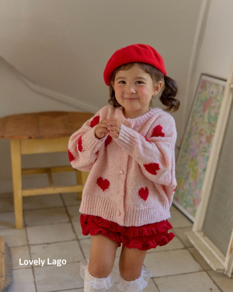 Lago - Korean Children Fashion - #designkidswear - Heart Fuzzy Cardigan - 3