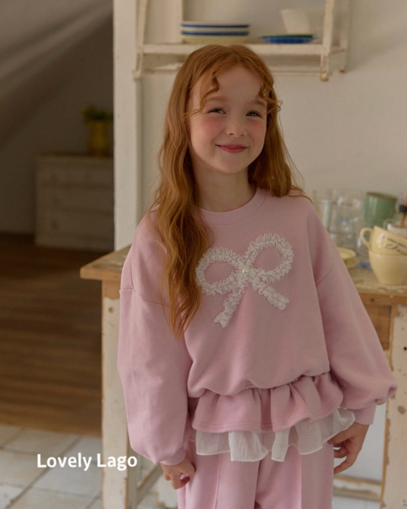 Lago - Korean Children Fashion - #designkidswear - Pearl Lace Sweatshirt - 2