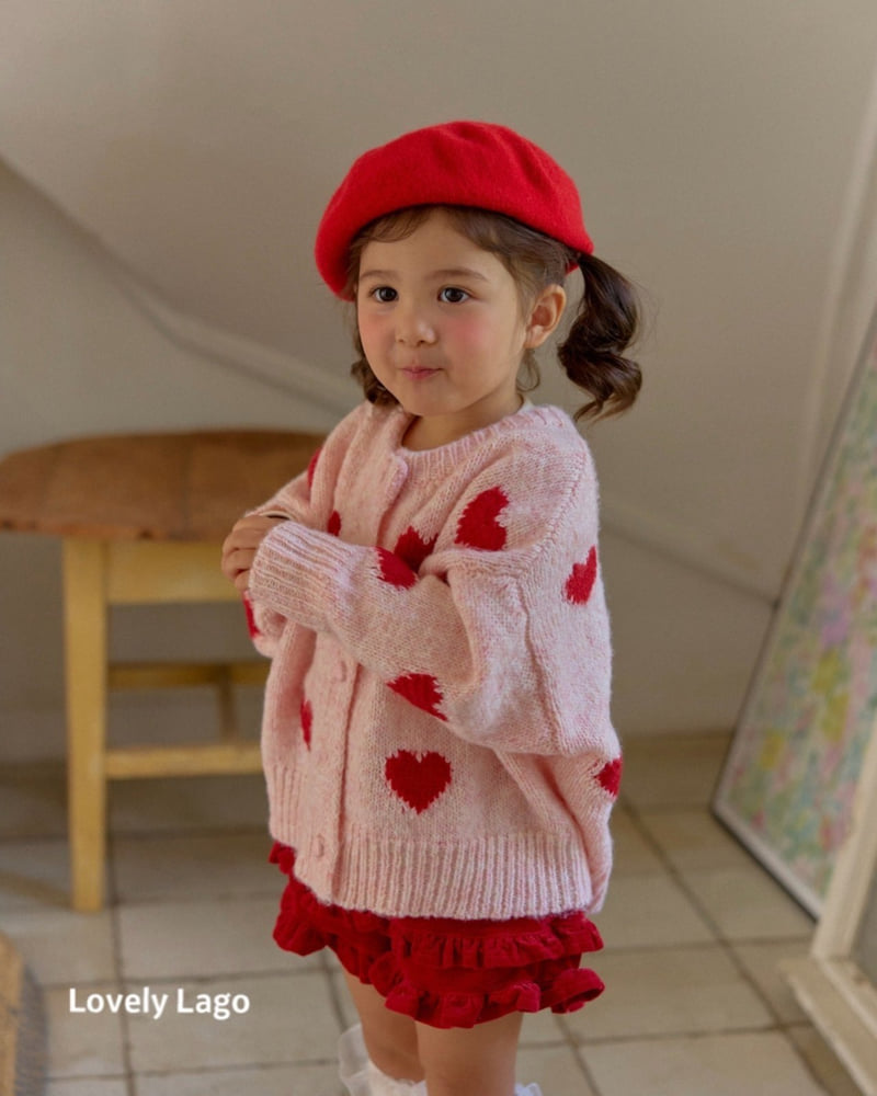 Lago - Korean Children Fashion - #designkidswear - Heart Fuzzy Cardigan - 4