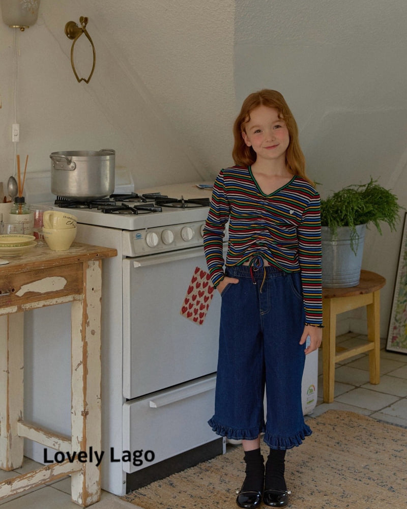 Lago - Korean Children Fashion - #discoveringself - Rainbow Shirring Tee - 8