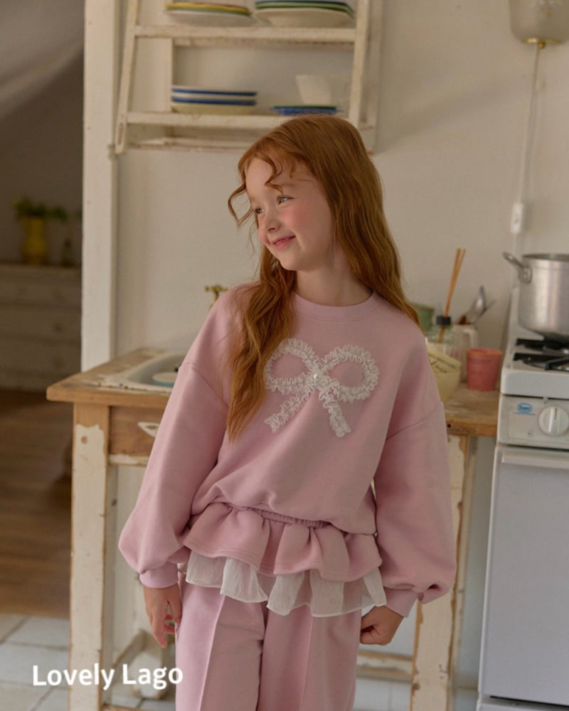 Lago - Korean Children Fashion - #discoveringself - Pearl Lace Sweatshirt - 3