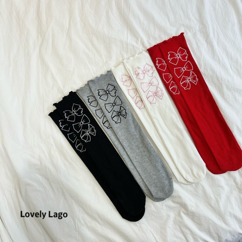 Lago - Korean Children Fashion - #discoveringself - Ribbon Embroidery Socks