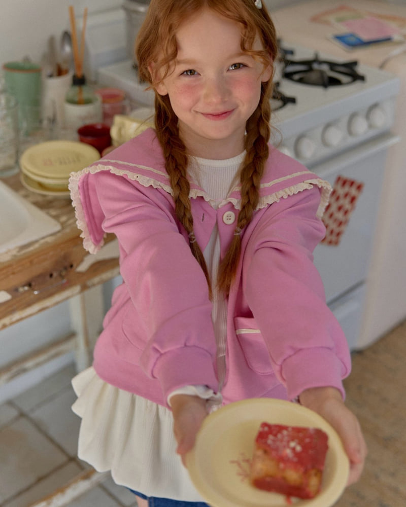Lago - Korean Children Fashion - #fashionkids - Lace Sailor Cardigan - 2