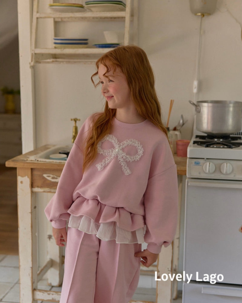Lago - Korean Children Fashion - #discoveringself - Pearl Lace Sweatshirt - 4