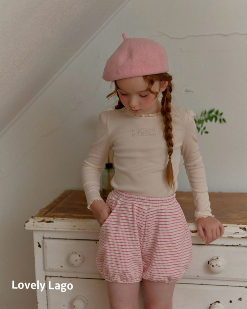 Lago - Korean Children Fashion - #fashionkids - Lace Ribbed Tee - 4