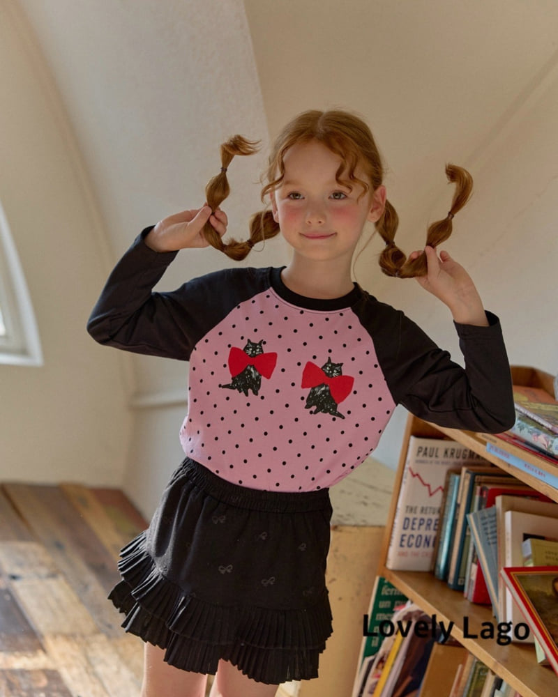 Lago - Korean Children Fashion - #kidsstore - Cat Raglan Tee - 3