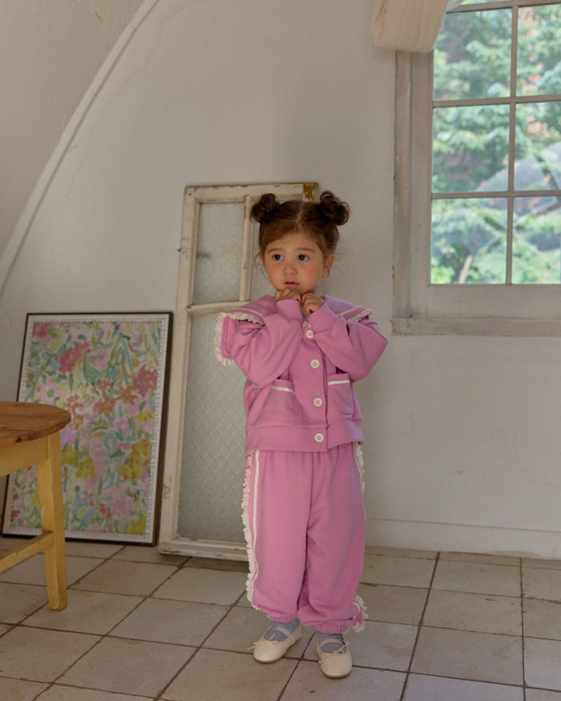Lago - Korean Children Fashion - #kidzfashiontrend - Lace Line Jogger Pants - 11
