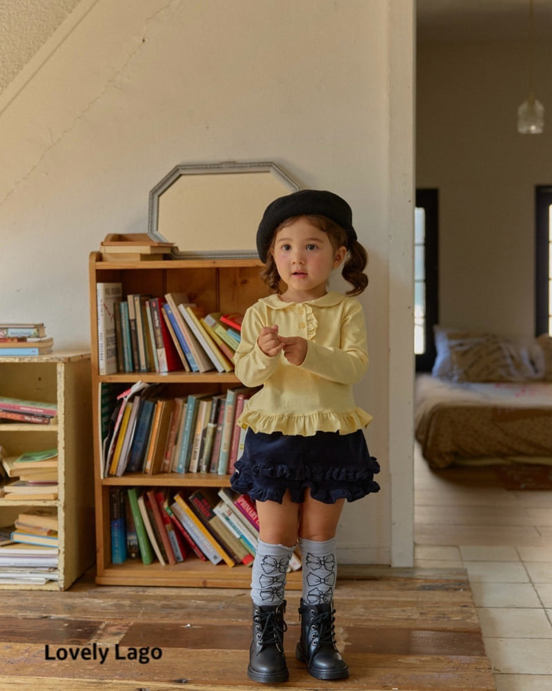 Lago - Korean Children Fashion - #kidzfashiontrend - Corduroy Ruffle Pants - 10