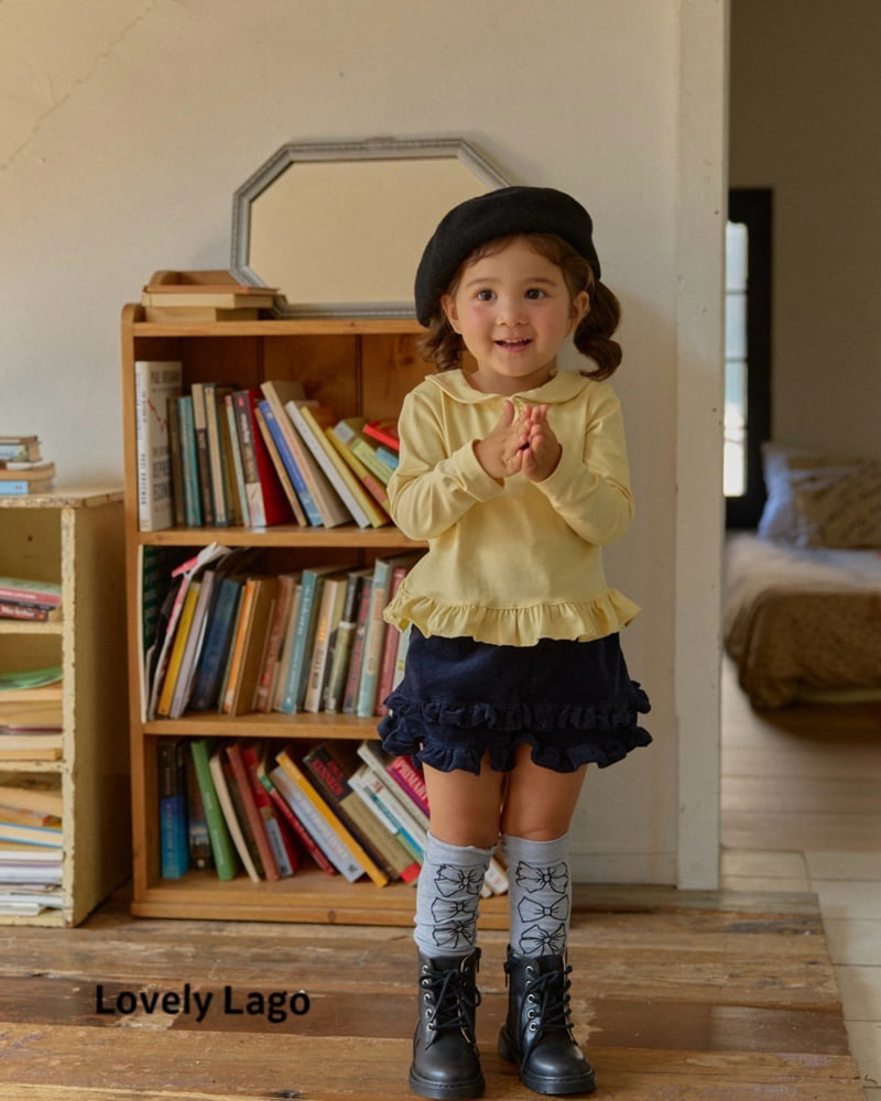 Lago - Korean Children Fashion - #kidzfashiontrend - Mini Frill Collar Tee - 9