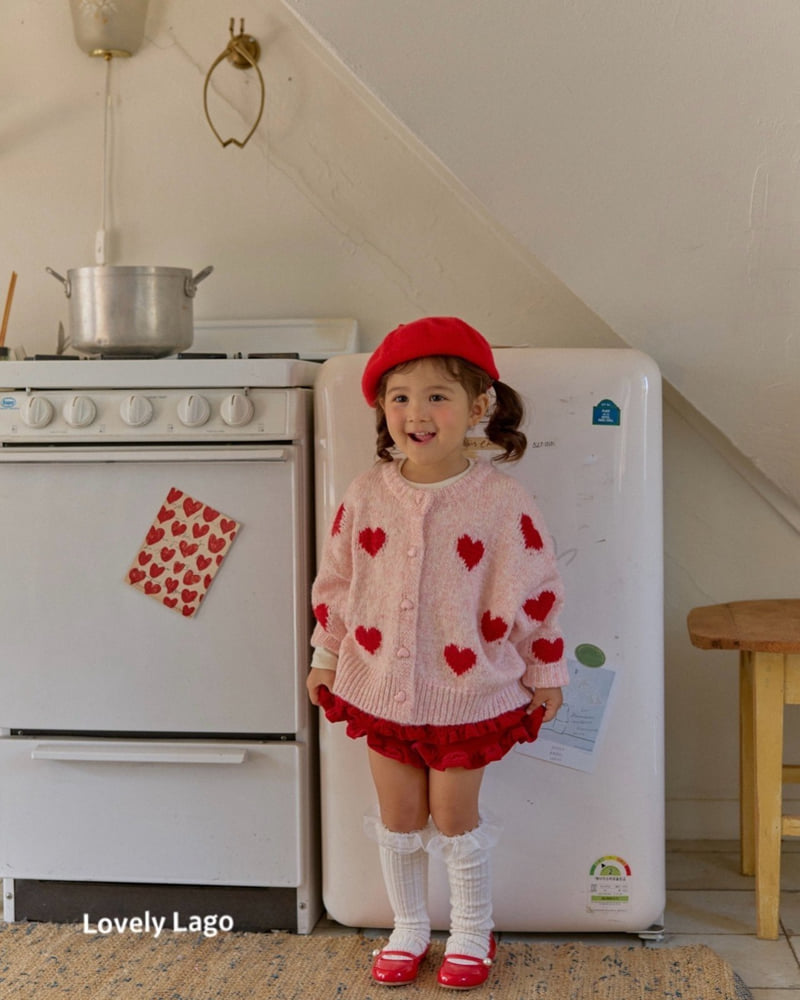 Lago - Korean Children Fashion - #kidzfashiontrend - Heart Fuzzy Cardigan - 8