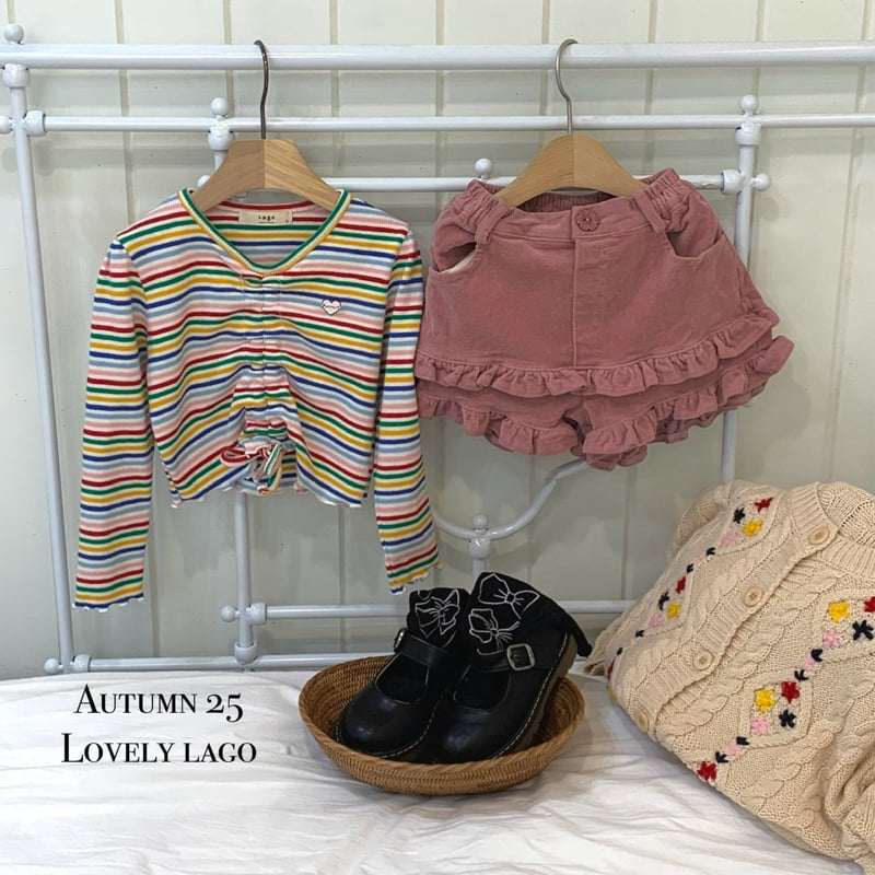 Lago - Korean Children Fashion - #kidzfashiontrend - Rainbow Shirring Tee - 12