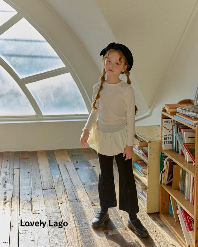 Lago - Korean Children Fashion - #littlefashionista - Heart Bootcut Pants - 2