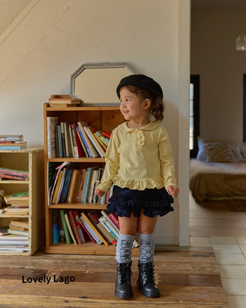 Lago - Korean Children Fashion - #littlefashionista - Corduroy Ruffle Pants - 12