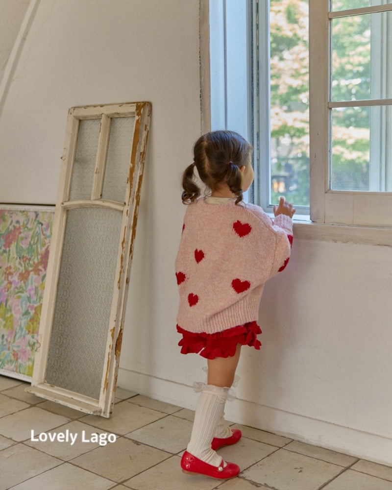 Lago - Korean Children Fashion - #littlefashionista - Heart Fuzzy Cardigan - 10
