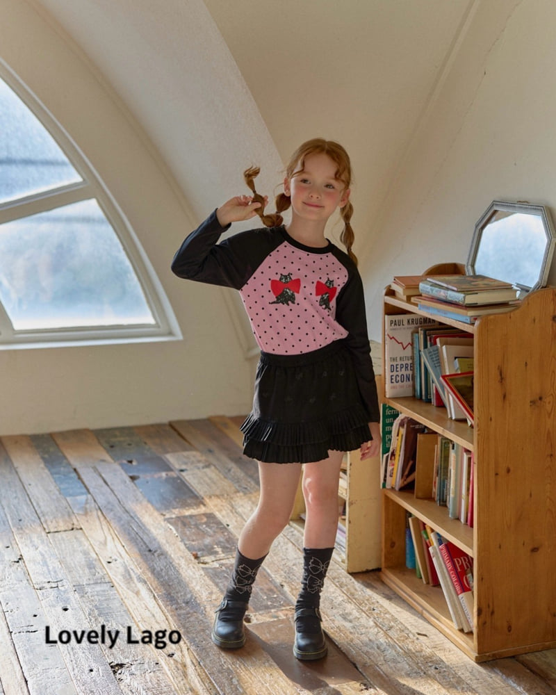 Lago - Korean Children Fashion - #littlefashionista - Cat Raglan Tee - 6