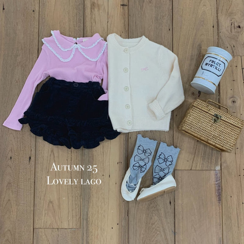 Lago - Korean Children Fashion - #littlefashionista - Ribbon Embroidery Socks - 7