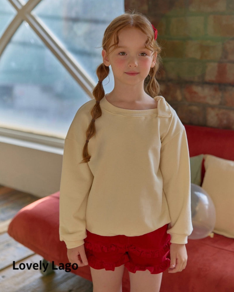 Lago - Korean Children Fashion - #minifashionista - Ribbon Unbalanced Sweatshirt - 12
