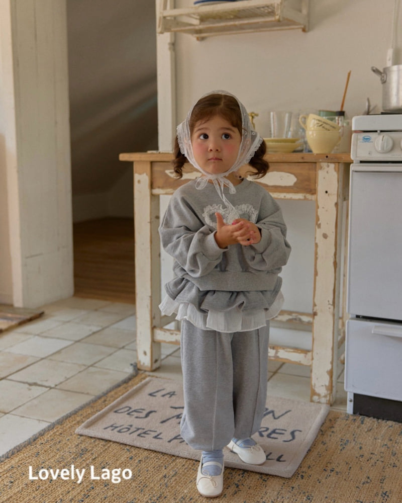Lago - Korean Children Fashion - #minifashionista - Pearl Lace Sweatshirt - 11