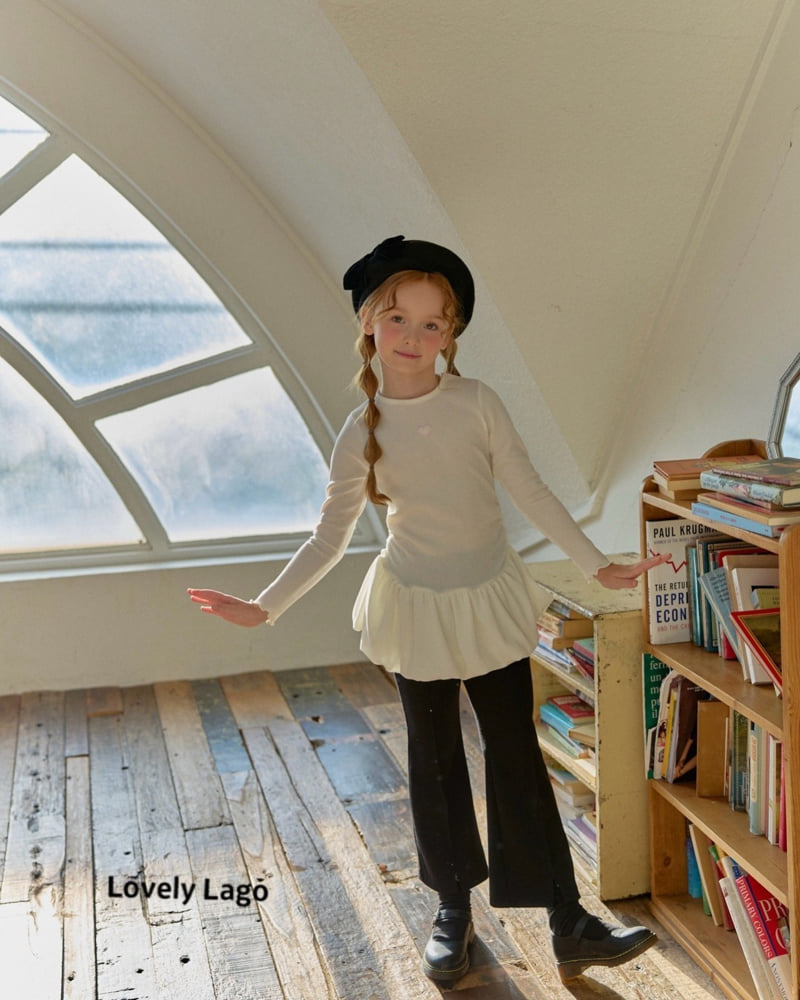 Lago - Korean Children Fashion - #todddlerfashion - Heart Bootcut Pants - 6