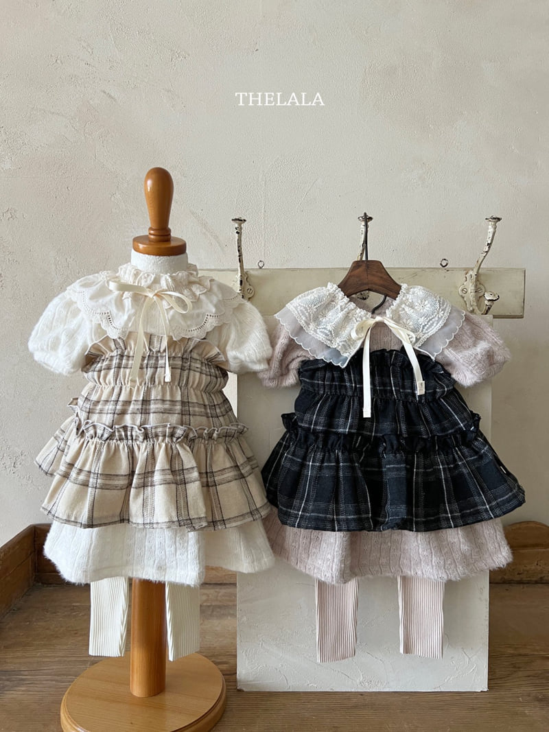 Lala - Korean Baby Fashion - #babyboutiqueclothing - Check Bustier - 3