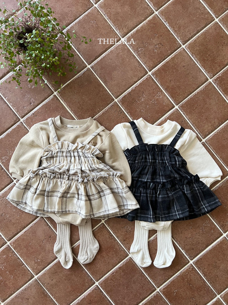 Lala - Korean Baby Fashion - #babyboutiqueclothing - Check Bustier - 4