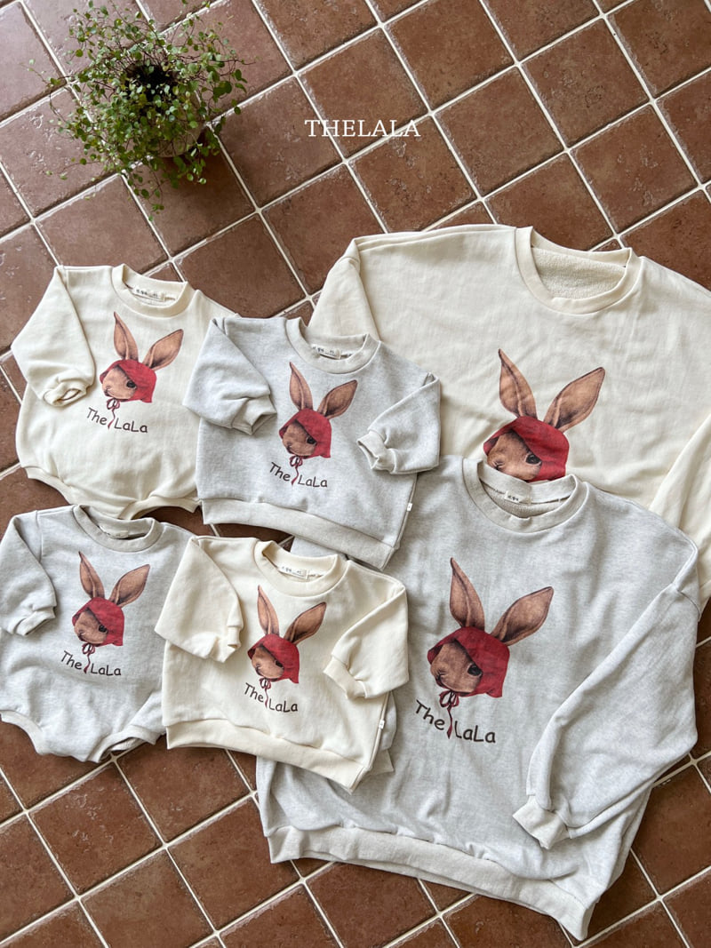 Lala - Korean Baby Fashion - #babygirlfashion - Red Bunny Sweatshirt - 5