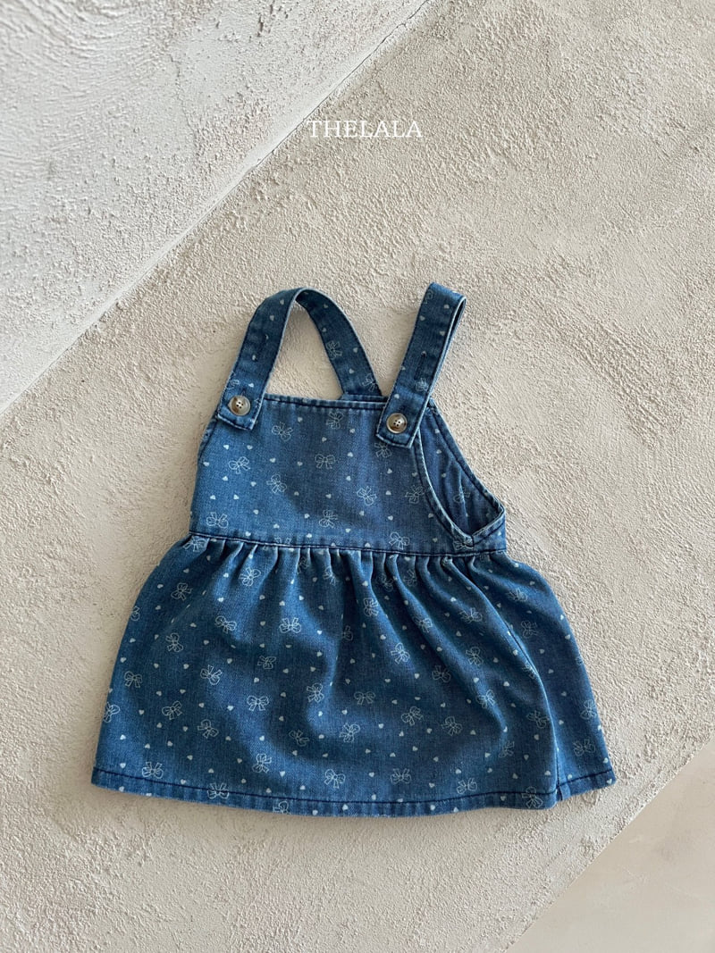 Lala - Korean Baby Fashion - #babyootd - Ribbon Denim One-piece - 10