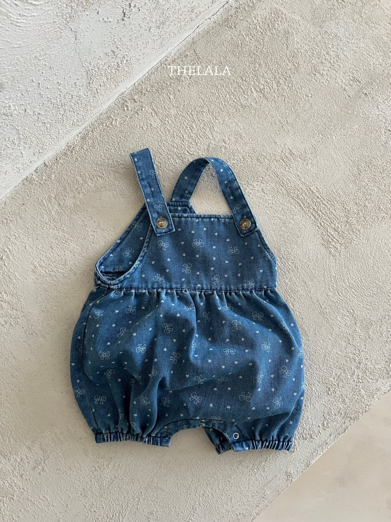 Lala - Korean Baby Fashion - #babyootd - Ribbon Denim Suit - 9