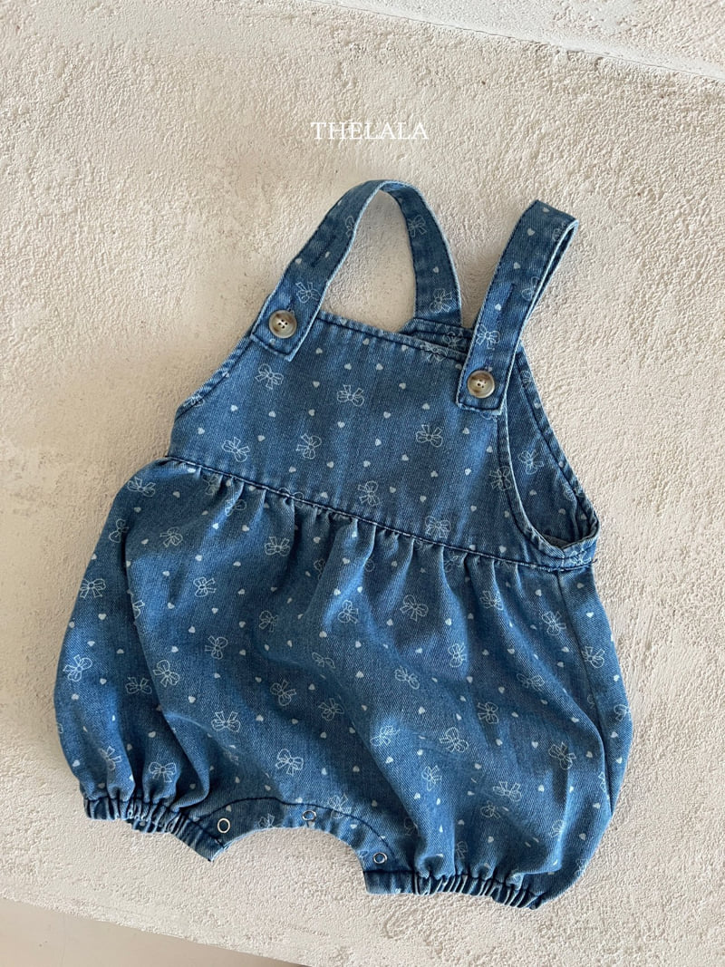 Lala - Korean Baby Fashion - #babyoutfit - Ribbon Denim Suit - 10