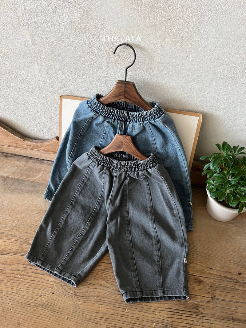 Lala - Korean Baby Fashion - #onlinebabyshop - Mongttang Denim Pants - 9