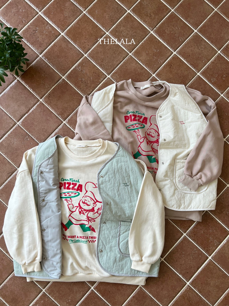 Lala - Korean Women Fashion - #momslook - Pizza Man Sweatshirt (MOM) - 5