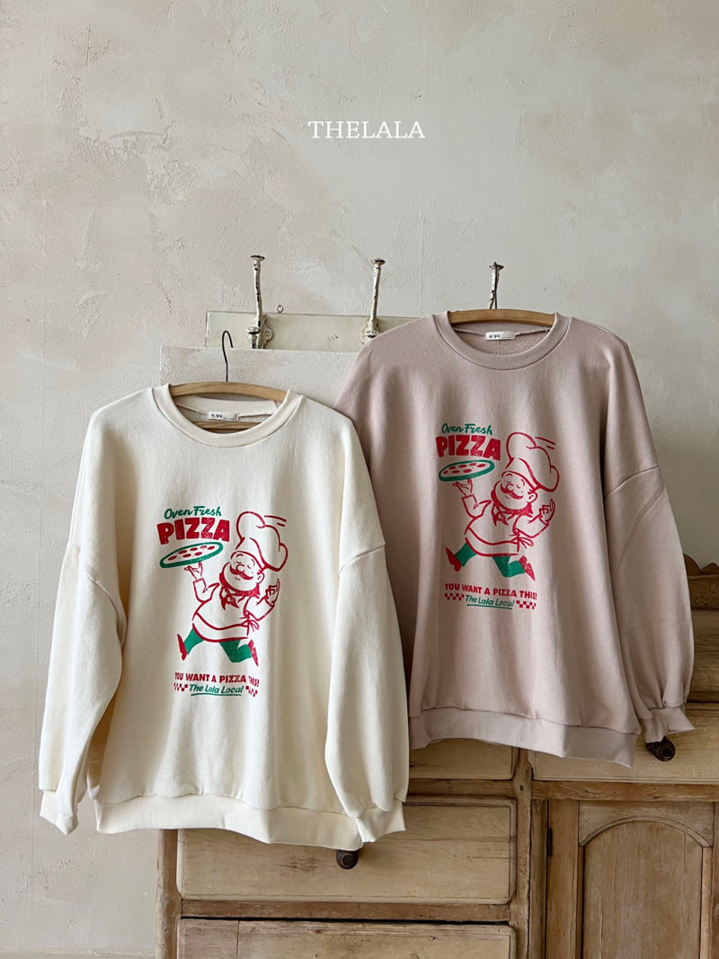 Lala - Korean Women Fashion - #momslook - Pizza Man Sweatshirt (MOM) - 7