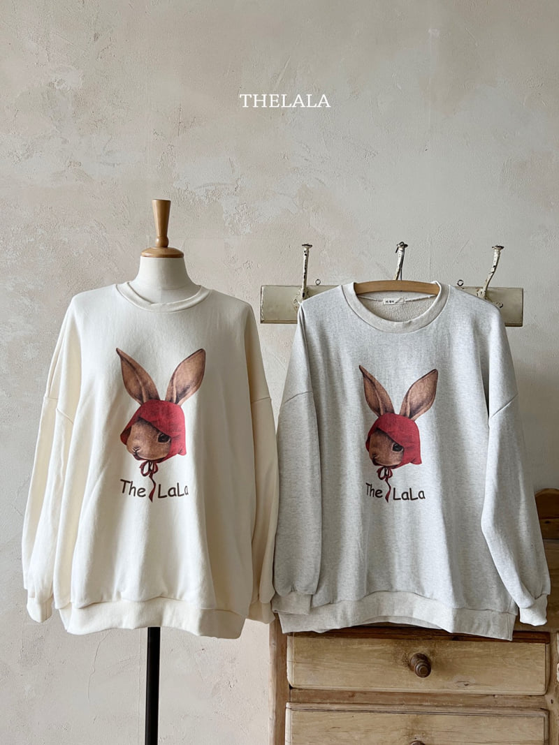 Lala - Korean Women Fashion - #pursuepretty - Red Bunny Sweatshirt (MOM) - 5