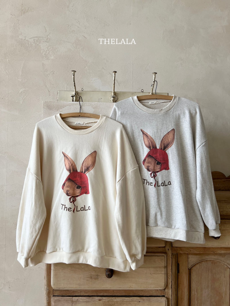 Lala - Korean Women Fashion - #restrostyle - Red Bunny Sweatshirt (MOM) - 6