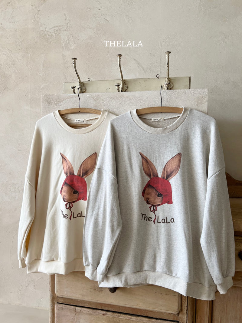 Lala - Korean Women Fashion - #romanticstyle - Red Bunny Sweatshirt (MOM) - 7
