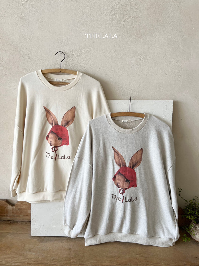 Lala - Korean Women Fashion - #shopsmall - Red Bunny Sweatshirt (MOM) - 8