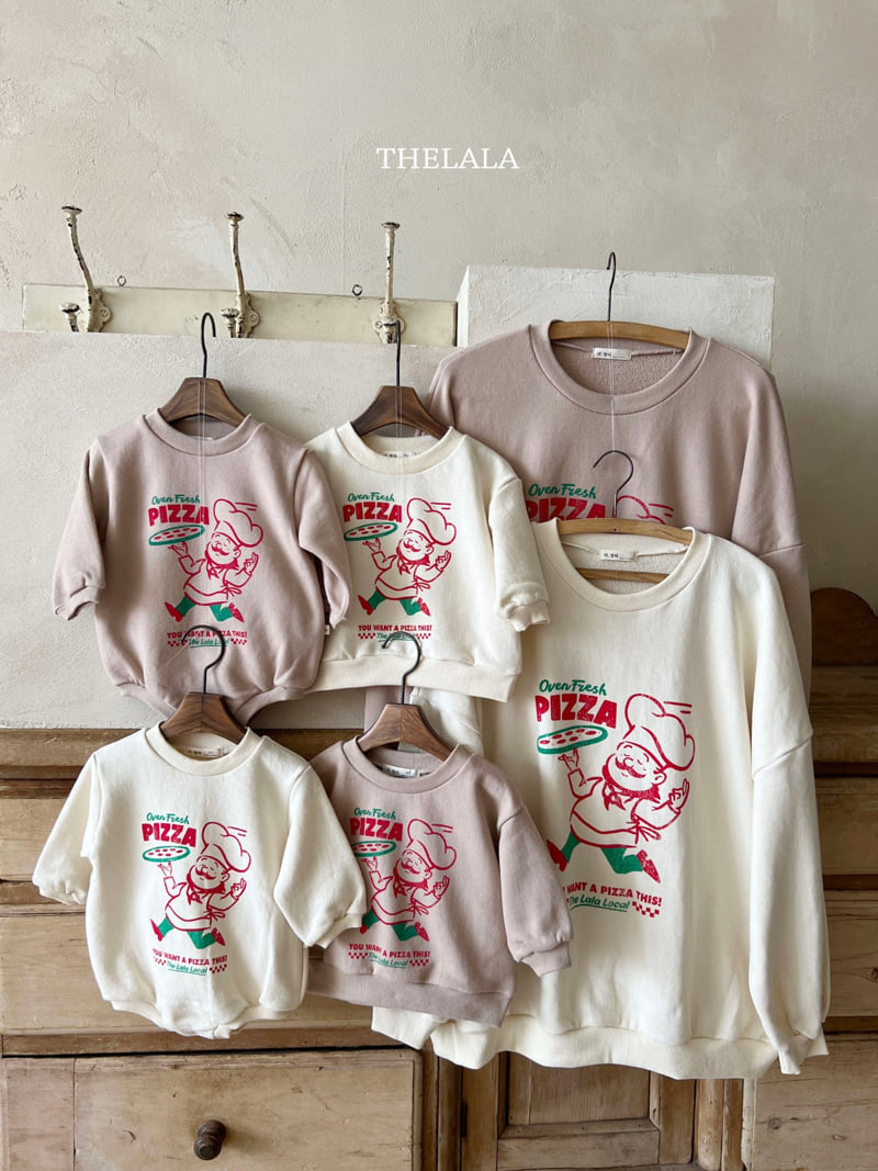 Lala - Korean Women Fashion - #womensfashion - Pizza Man Sweatshirt (MOM) - 2