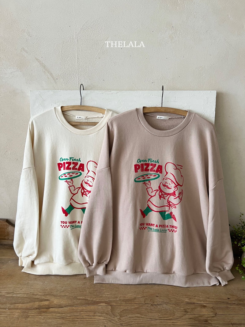Lala - Korean Women Fashion - #womensfashion - Pizza Man Sweatshirt (MOM) - 8
