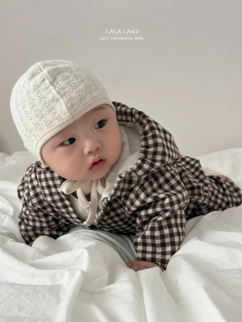 Lalaland - Korean Baby Fashion - #babyboutique - bebe Check Hoodie Jacket - 3