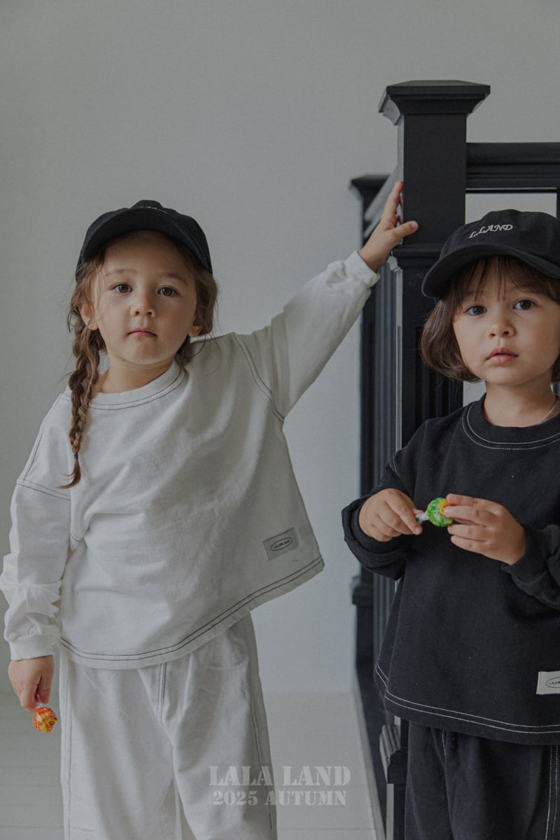 Lalaland - Korean Baby Fashion - #babyboutique - kids Black White Jogger Pants - 9