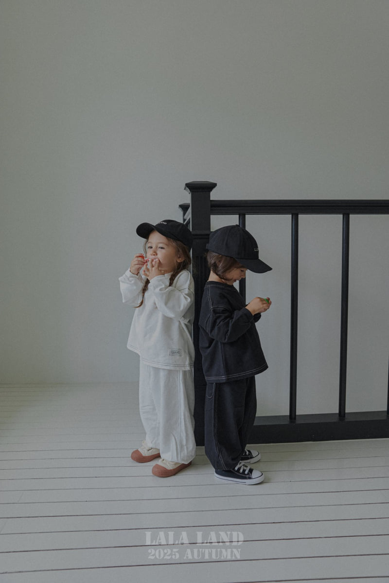 Lalaland - Korean Baby Fashion - #babyboutiqueclothing - kids Black White Sweatshirt - 9