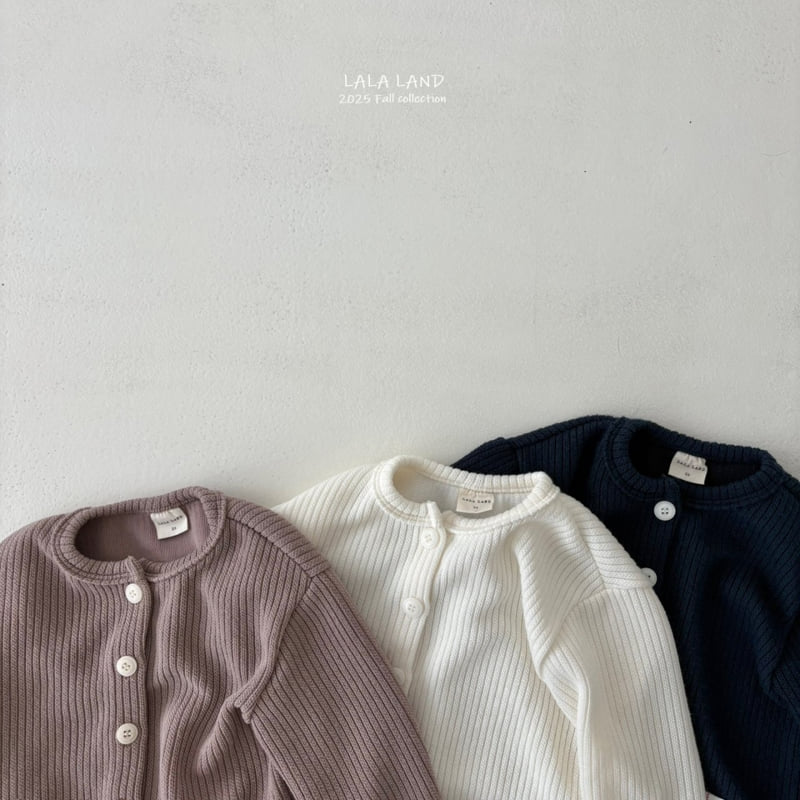 Lalaland - Korean Baby Fashion - #babyboutiqueclothing - kids Basic Ribbed Cardigan - 12