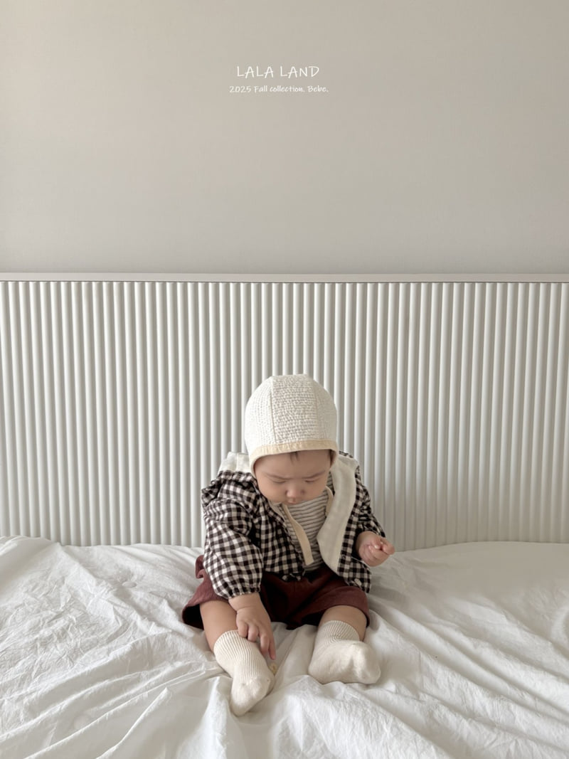 Lalaland - Korean Baby Fashion - #babyfashion - bebe Check Hoodie Jacket - 6