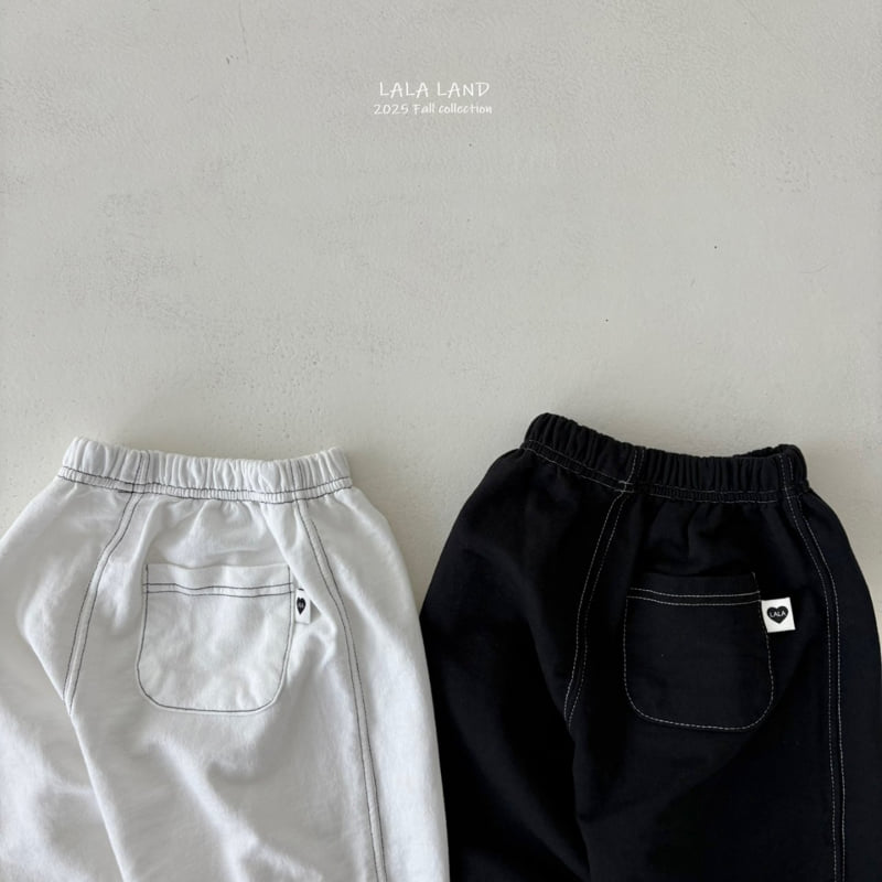 Lalaland - Korean Baby Fashion - #babyfashion - kids Black White Jogger Pants - 12