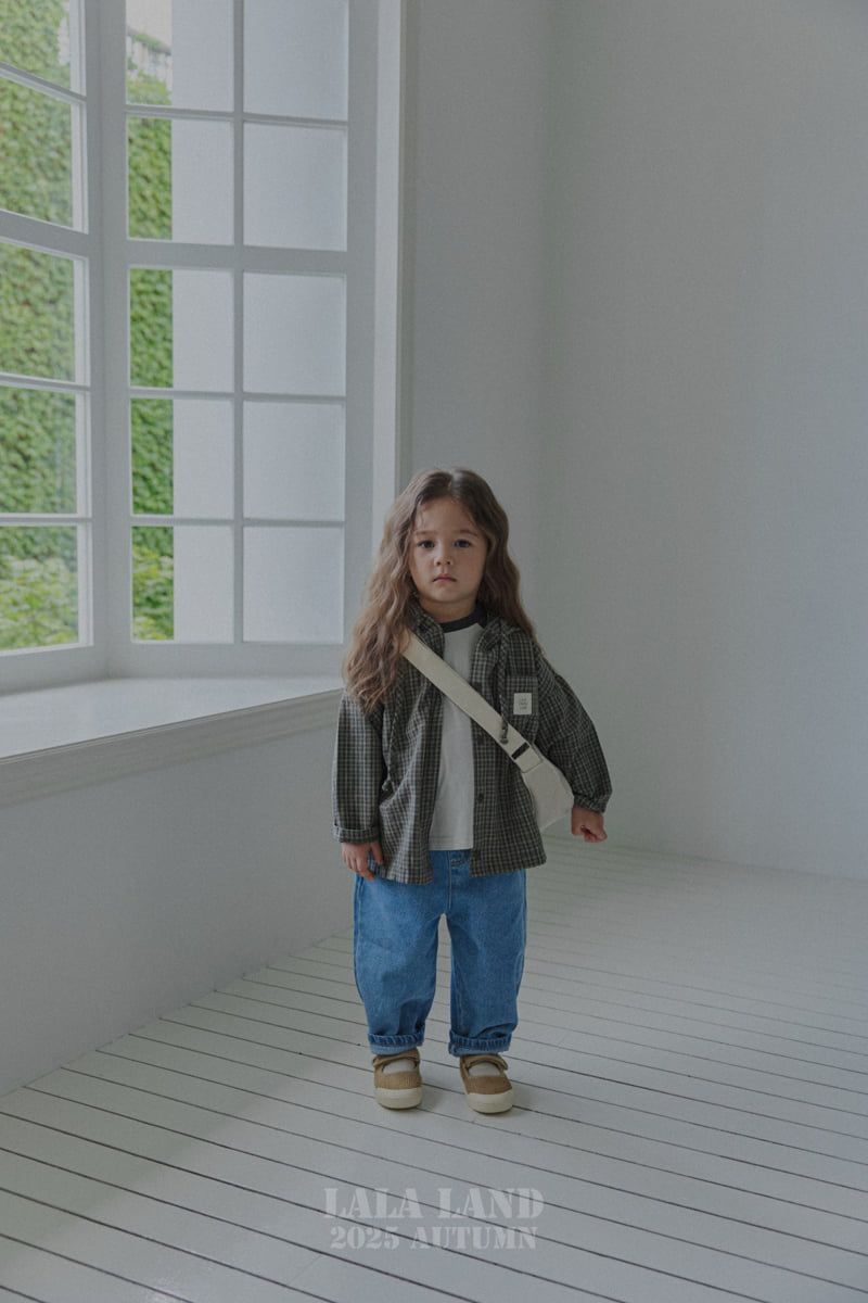 Lalaland - Korean Baby Fashion - #babyfashion - kids Hoodie Check Shirt - 3