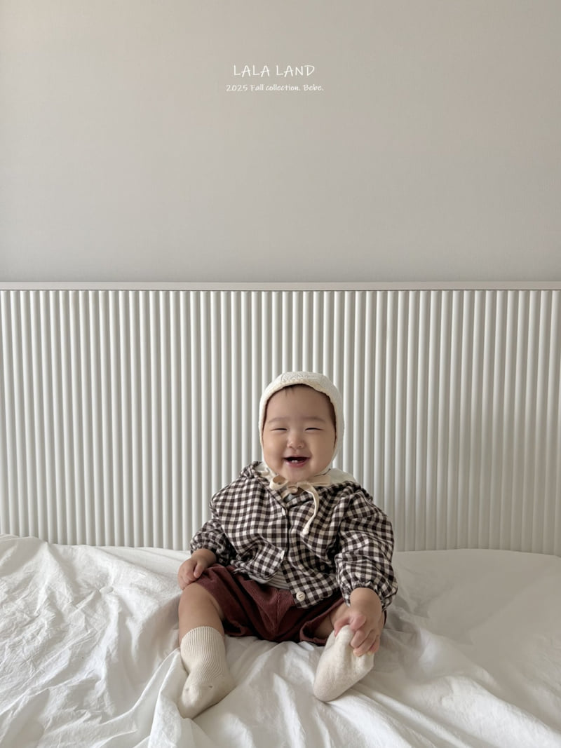 Lalaland - Korean Baby Fashion - #babygirlfashion - bebe Check Hoodie Jacket - 8
