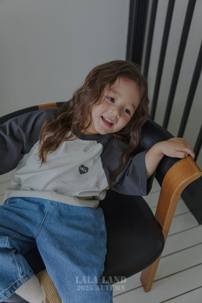 Lalaland - Korean Baby Fashion - #babyfever - kids Heart Raglan Tee - 4